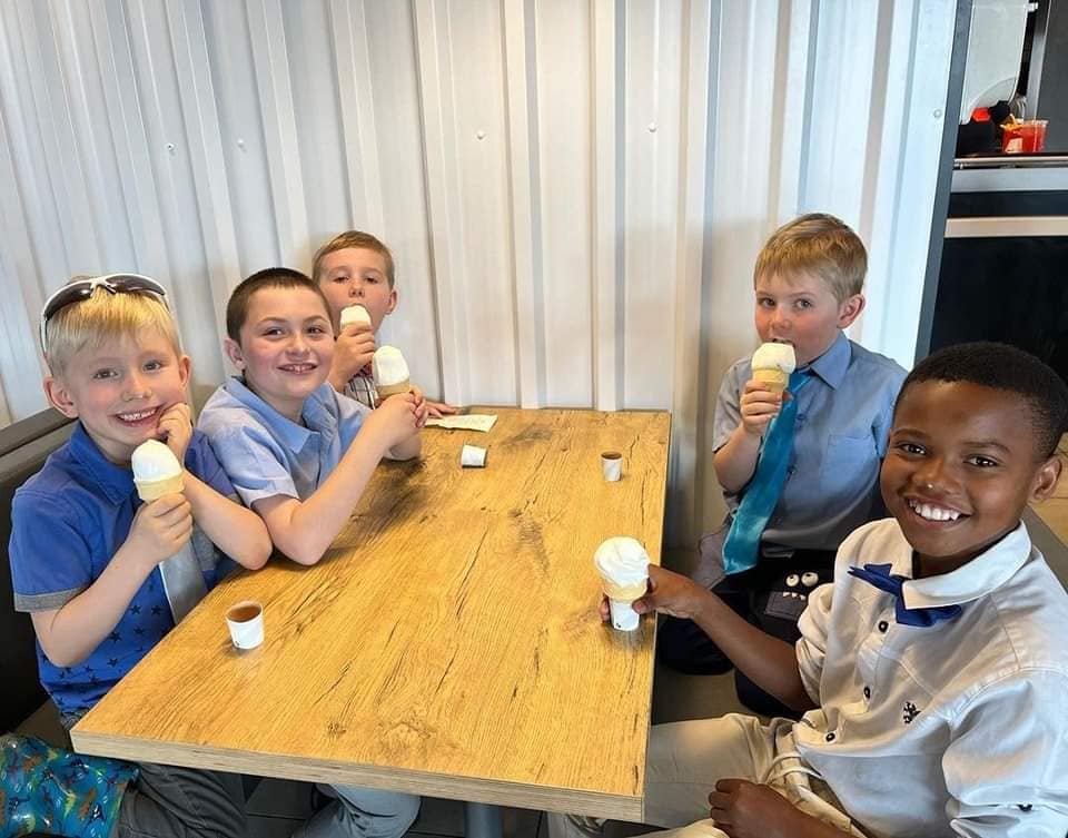 Young members enjoying fellowship